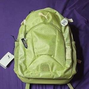 NWT. Puma Backpack Book Bag Scuderia Ferrari Pistachio Green Lime Race-inspired